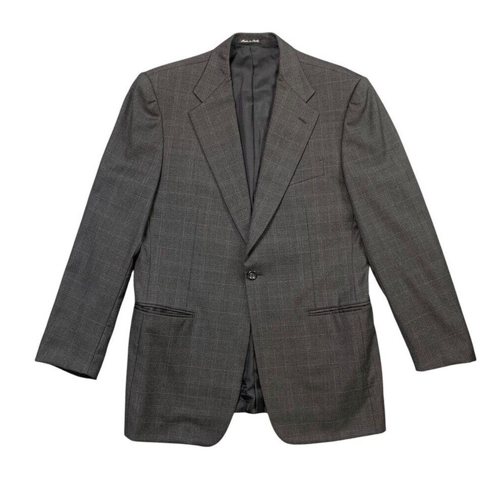 Kashani Take 6 Blazer Mens 40 Grey Wool Winter Tasmanian Loro Piana Fabric